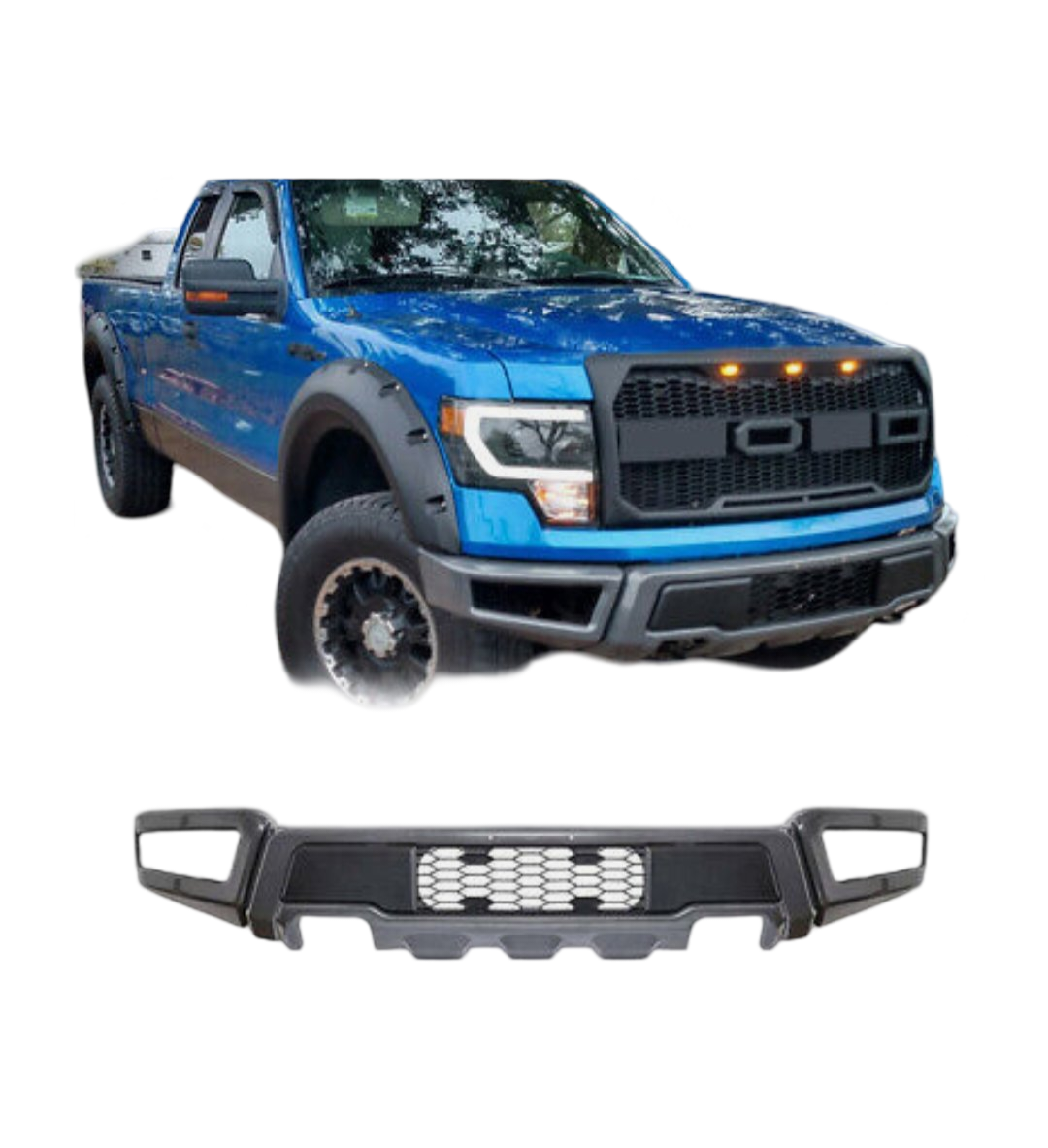 Ford F-150 2018-2020 Raptor Style iron Front Bumper Assembly Kit 3PCS