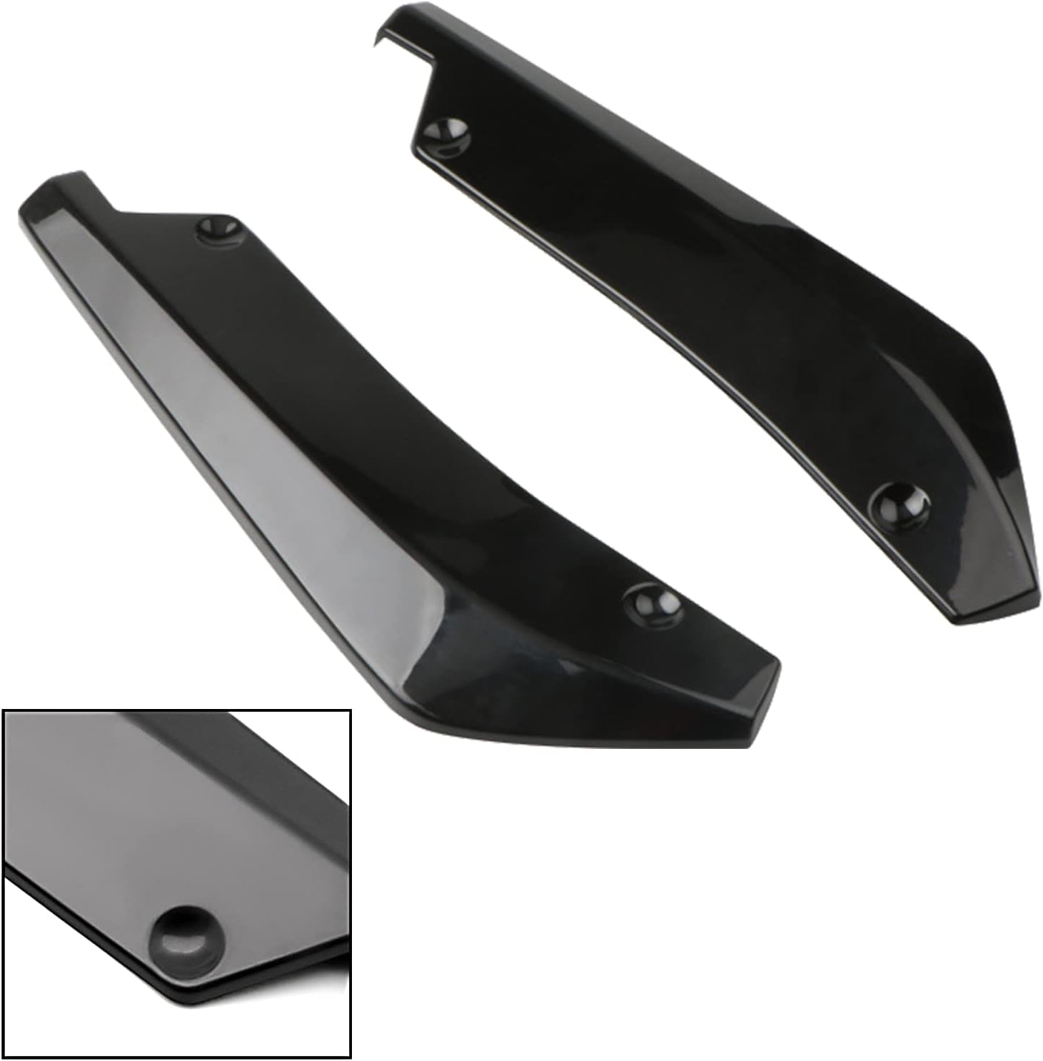 2 PCS Car Rear Bumper Guard Diffuser Splitter Front Bumper Lip Body Kit Vehicle Blade Rear Shovel, Side Fender Skirt Lip Splitter Guard Protector Universal Size for Most Cars (Black)