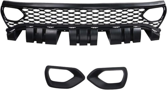 Front Upper Bumper Grille with Compatible for 2015-2023 Dodge Charger SRT/Scat Pack