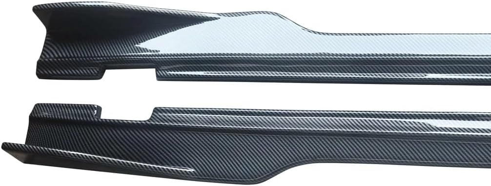 Side Skirt Fit for 2015-2023 Dodge Challenger SXT Lower Side Rocker Panel Extension Bottom Line Extensions Carbon Fiber Style