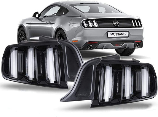 Tail Lights Euro Style Compatible with 2015-2022 Ford Mustang LED Tail Lights Rear Lamps Sequential Plug & Play