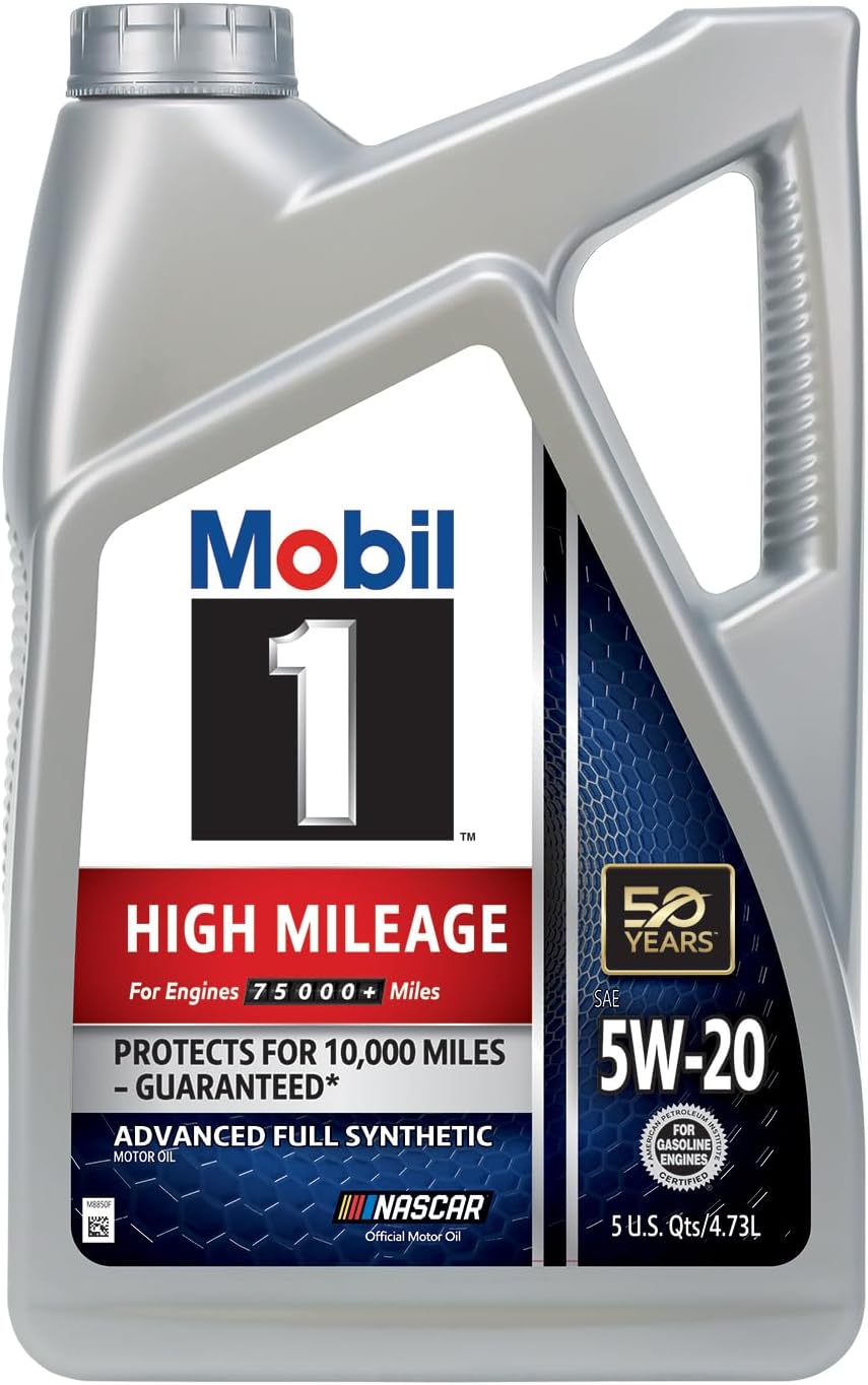 Mobil 1 (120768 High Mileage 5W-20 Motor Oil - 5 Quart