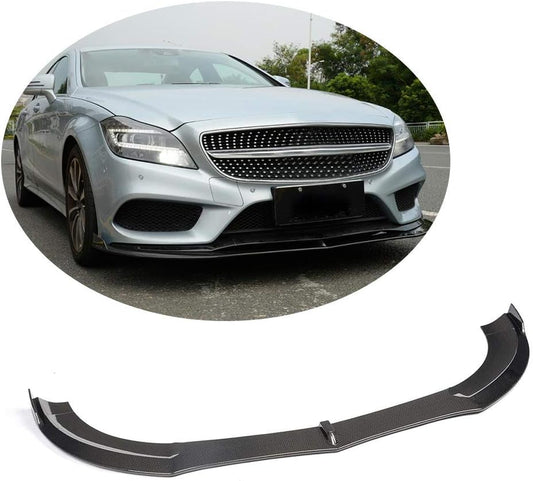 Real Carbon Fibre Front Bumper Lip Fit for Mercedes Benz CLS W218 CLS350 CLS400 CLS500 CLS550 Base Saloon 2015-2018