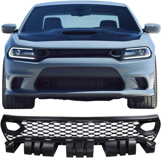 Front Upper Bumper Grille with Compatible for 2015-2023 Dodge Charger SRT/Scat Pack