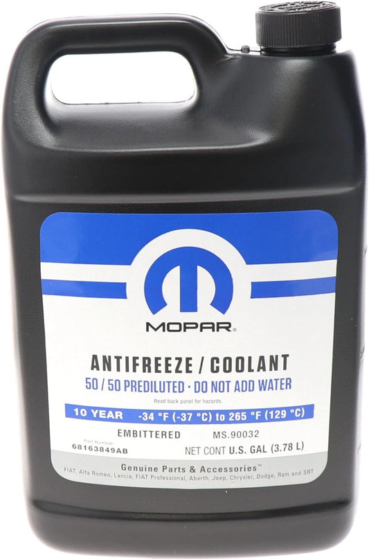 Mopar Coolant/Antifreeze - 1 Gallon Bottle - (3.785L) 10 Years