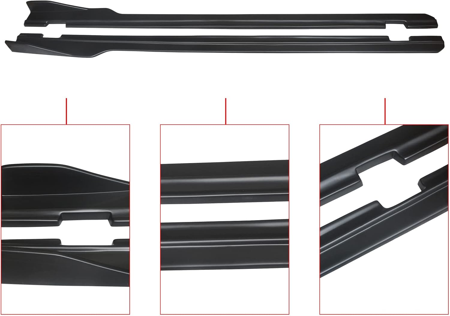 Side Skirts for 2015-2023 Dodge Challenger SXT R/T SRT Hellcat Style Matte Black