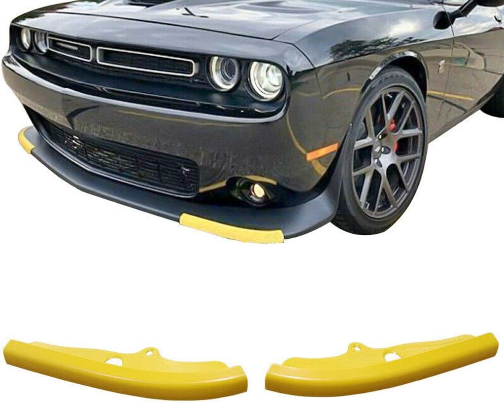 Front Bumper Lip Splitter Protector Replacement for 2015-2024 Dodge Challenger Scat Pack, SRT 392 and 2019-2024 RT GT yellow colour