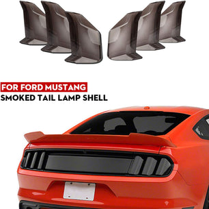 Tail Light Lamp Cover Guard Trim Frame Bezels Decoration Accessories for Ford Mustang 2018 2019 2020 2021(Black)