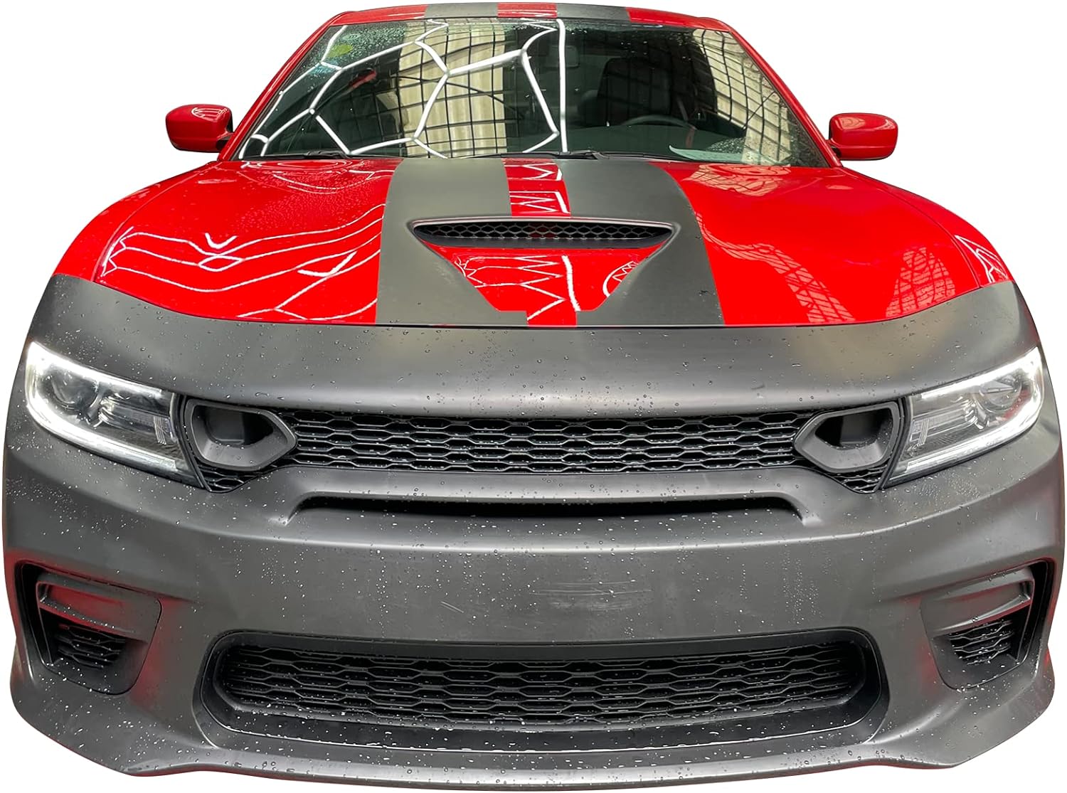 Front Bumper Package Compatible With 2015-2023 Dodge Charger, Widebody Style Front Bumper Cover