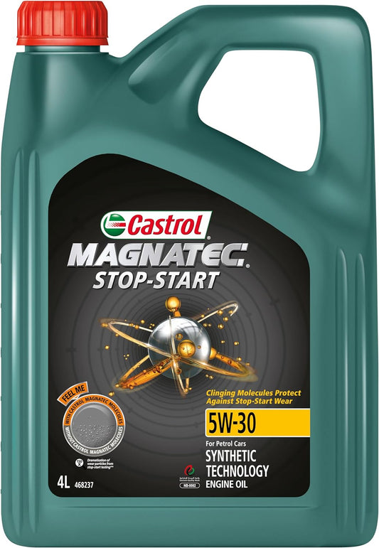 Castrol Magnatec Stop-Start Car Engine Oil - 5W-30 Part Synthetic – 4 L