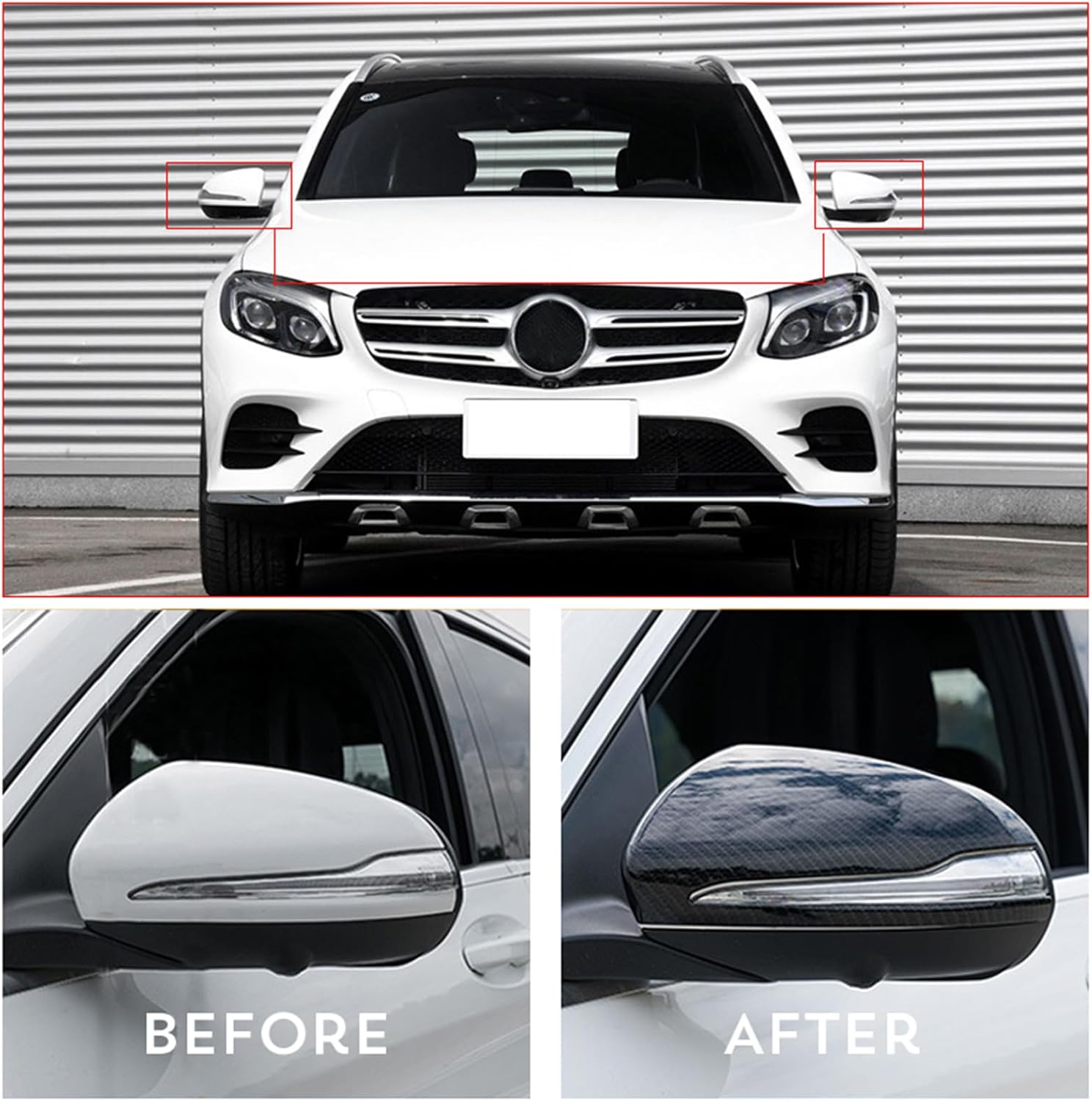 MERCEDES BENZ C/E/S/G/GLS/GLE-CLASS REPLACEMENT CARBON FIBRE MIRROR COVERS 2peace