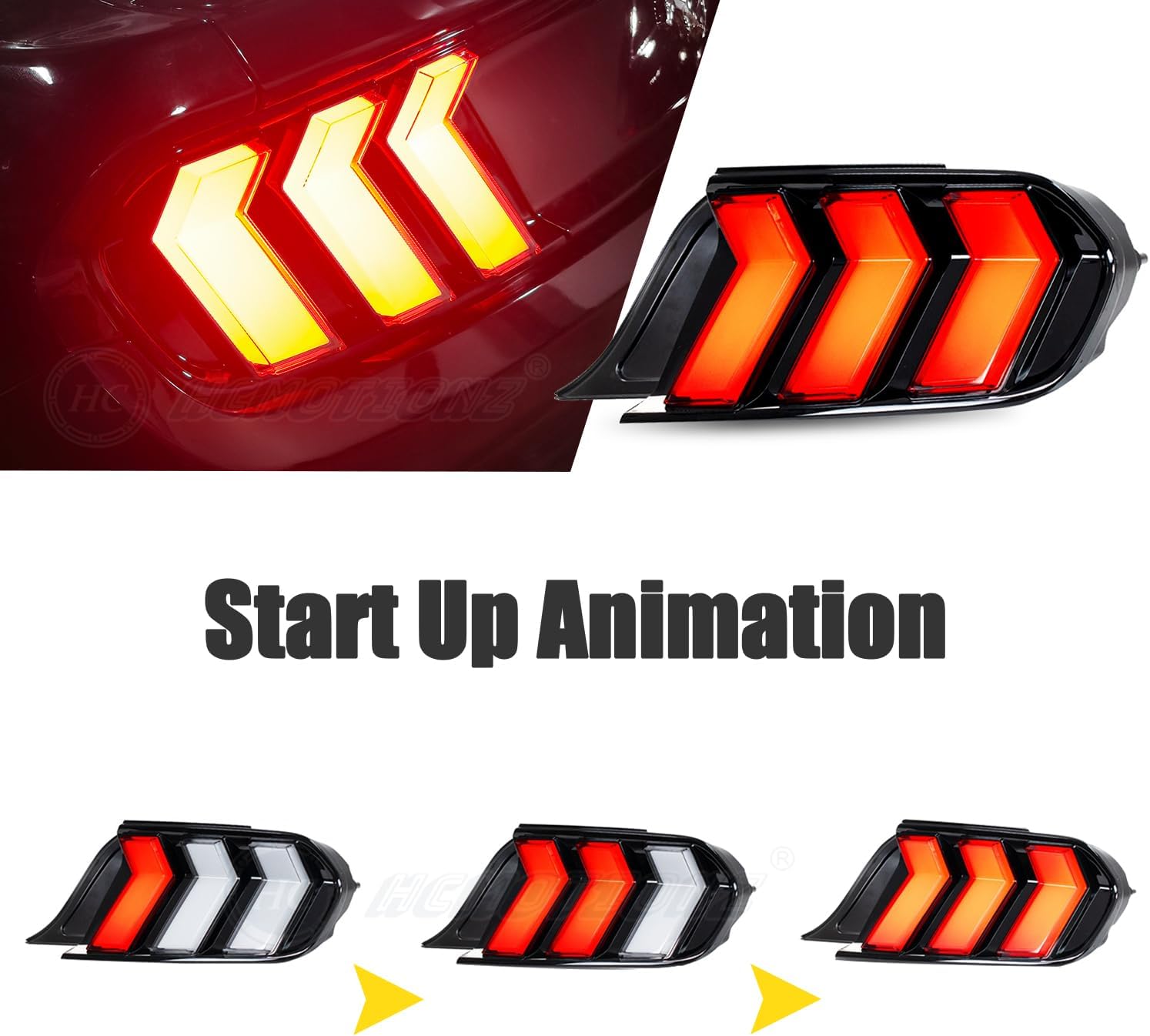 LED Taillights For Ford Mustang 2015-2022 (6 Lighting Modes)