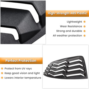 Rear Window Louvers for Dodge Challenger 2008-2023 Windshield Sunshade Cover Vent GT Lambo Style