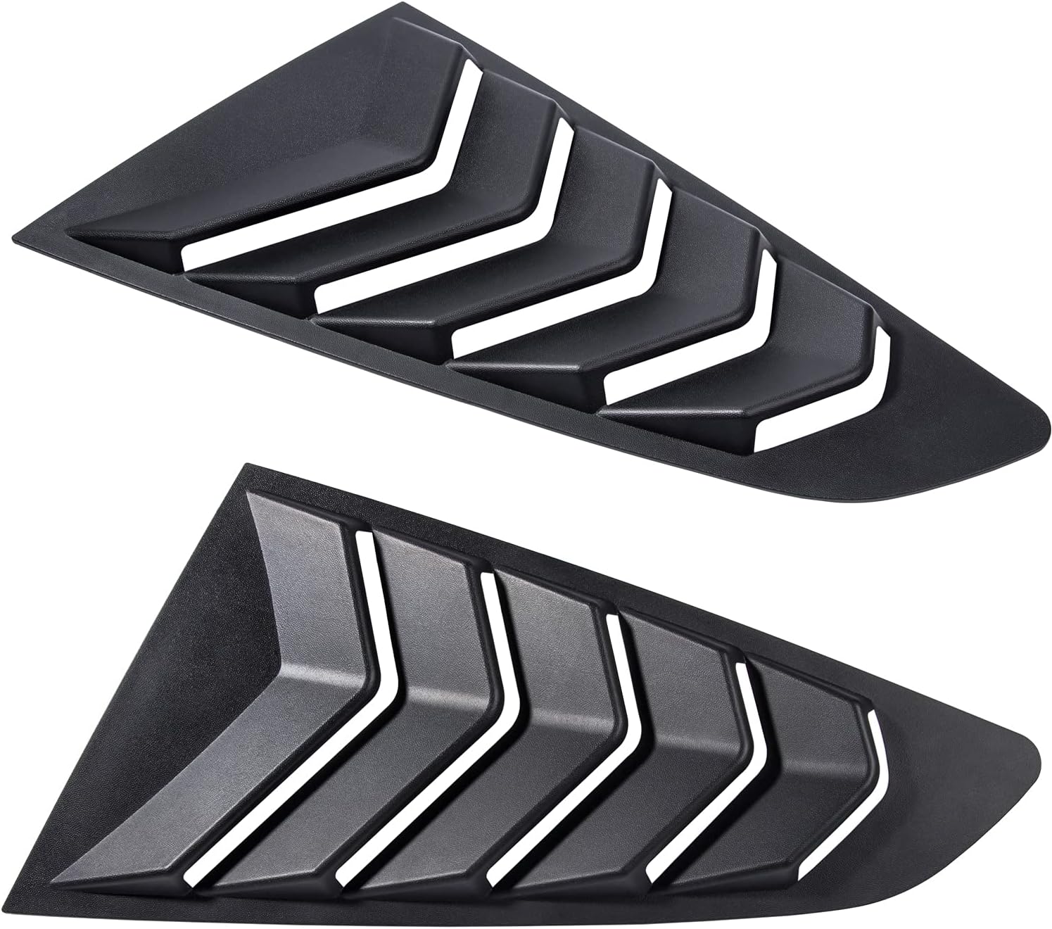 Rear and Side Window Louvers Fit for Ford Mustang 2015 2016 2017 2018 2019 2020 Matte Black ABS Window Visor Sun Shade Cover Vent