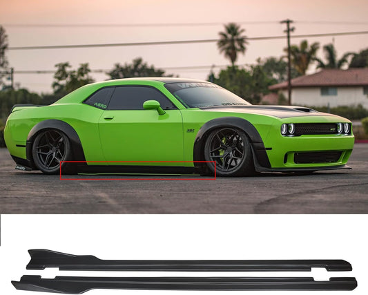 Side Skirts for 2015-2023 Dodge Challenger SXT R/T SRT Hellcat Style Matte Black