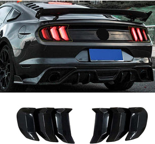 Tail Light Lamp Cover Guard Trim Frame Bezels Decoration Accessories for Ford Mustang 2018 2019 2020 2021(Black)