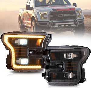 Ford Headlight F150（XL/XLT/Lariat/Raptor）2015-2017/Ford Raptor 2016-2021 Headlights with Start-up animation
