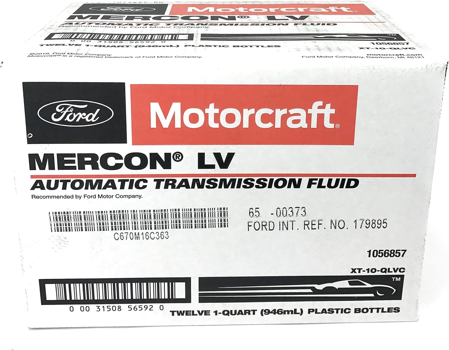 Motorcraft MERCON LV Automatic Transmission Fluid (ATF) **12 Quart Case**