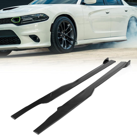 Side Skirts Compatible with 2015-2023 Dodge Charger SRT Daytona Scat Pack R/T 392 GT Rocker Panels Extension ABS Unpainted Black Pair