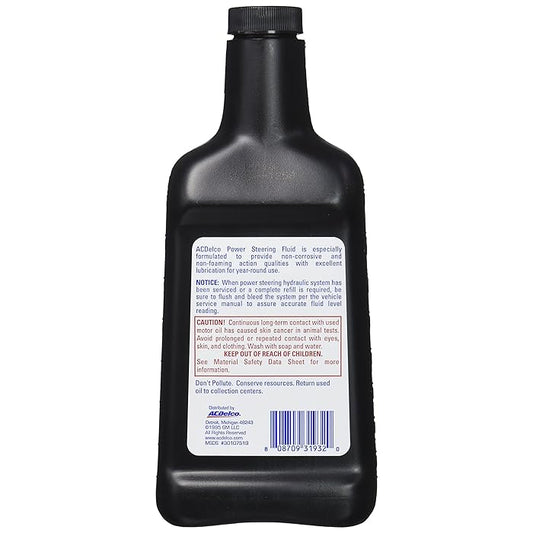 ACDelco Genuine GM Power Steering Fluid - (32oz, 0.946L)