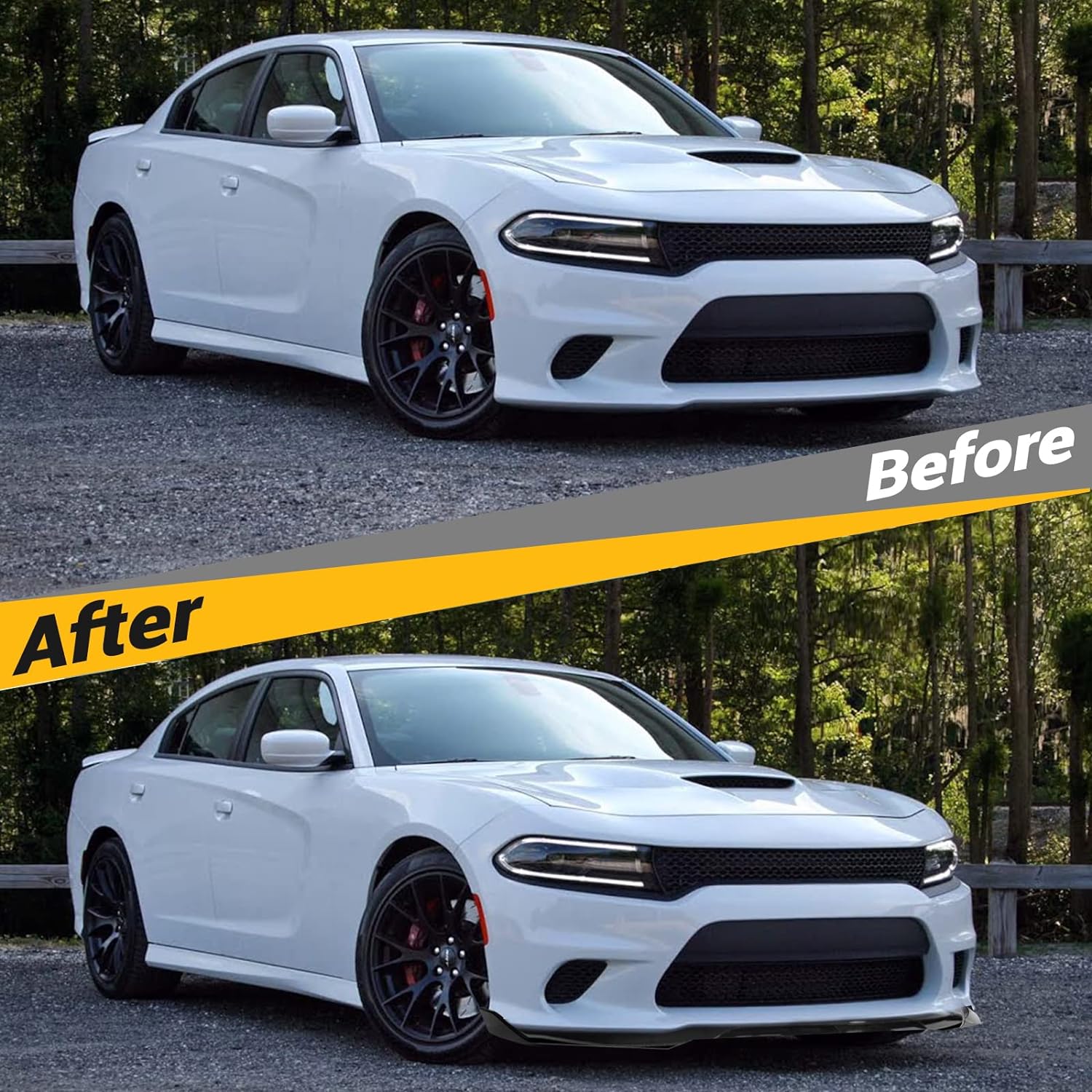 Front Bumper Lip Compatible for 2015-2023 Dodge Charger SRT and Hellcat