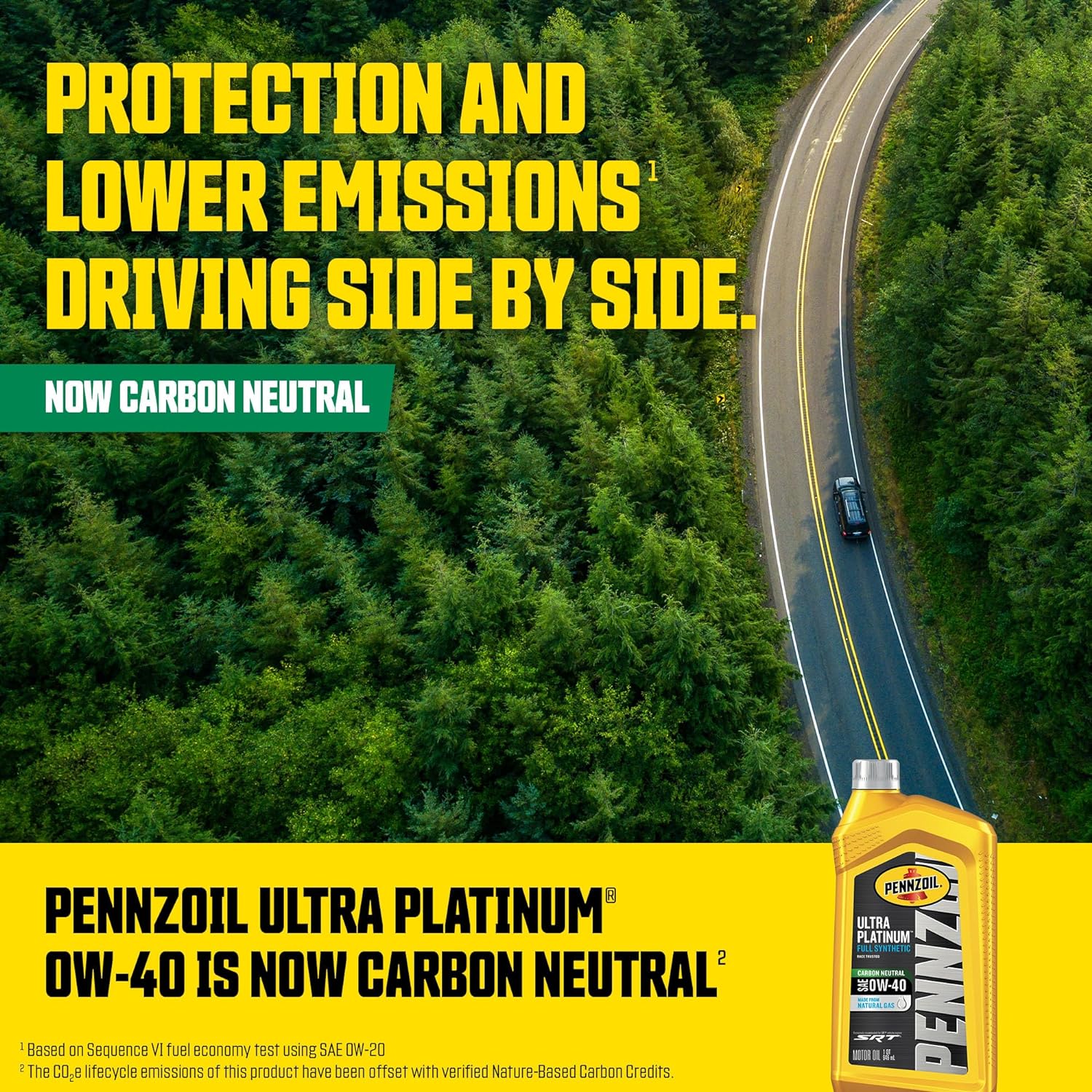 Pennzoil Ultra Platinum Full Synthetic 0W-40 Motor Oil (1 Quart, Pack of 1)