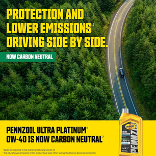 Pennzoil Ultra Platinum Full Synthetic 0W-40 Motor Oil (1 Quart, Pack of 1)