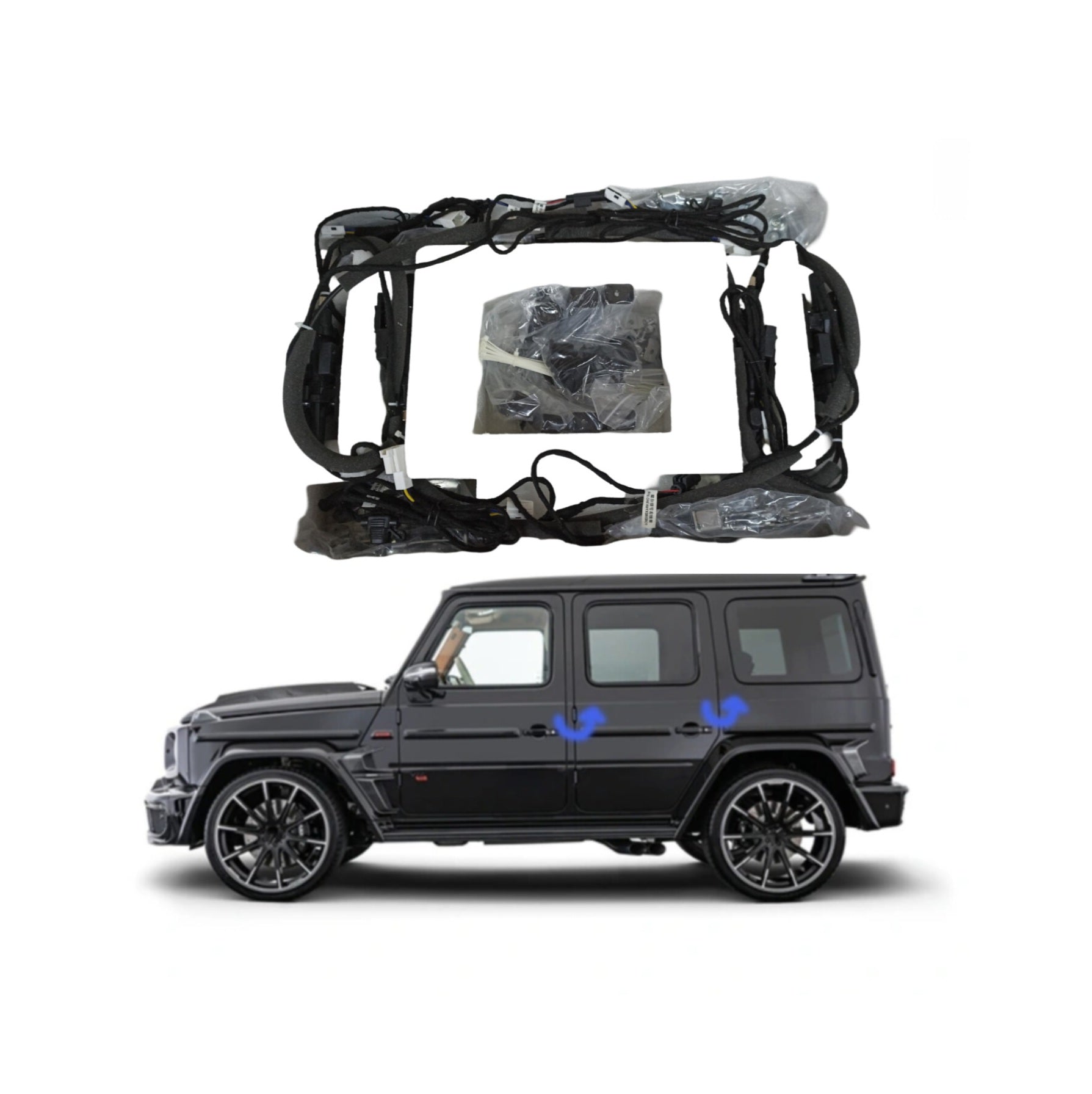 Mercedes-Benz G63/G500 suction doors . soft close Automatic door system from (2019 to 2024) for 5doors
