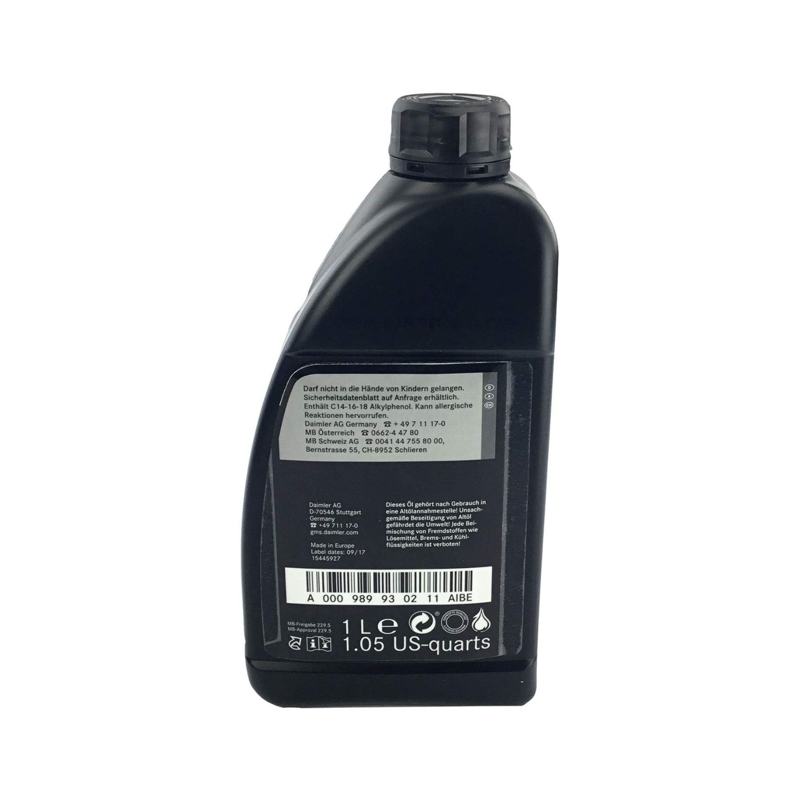 Mercedes-AMG High Performance Genuine Engine Oil 0W40 MB 229.5 1 liter