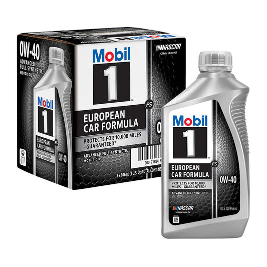 Mobil 1 European Car Formula Full Synthetic Motor Oil, 1-Quart, 6-Pack