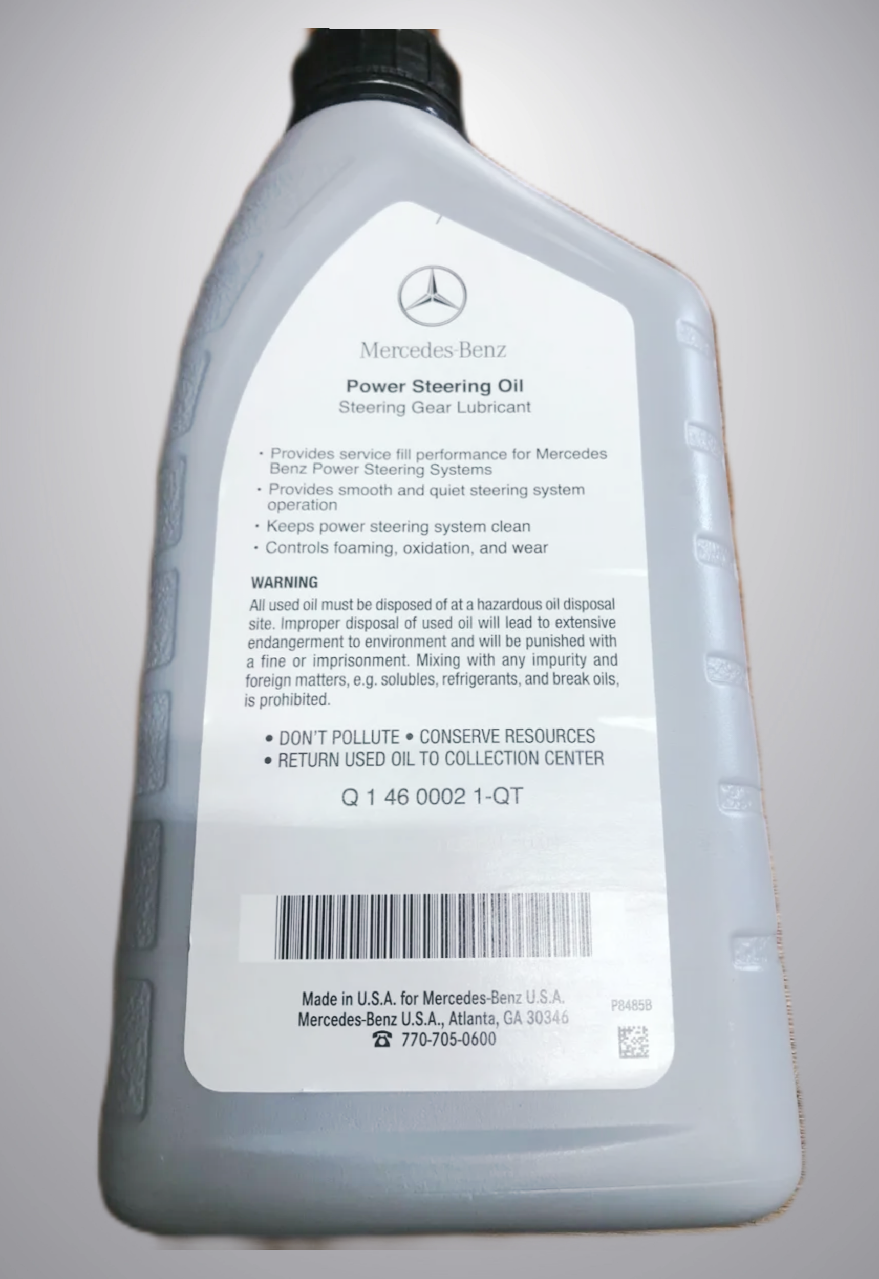 Genuine Mercedes-Benz Power Steering Oil Fluid 1 Liter OE Quart