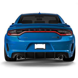 Dodge Charger Widebody Kit for 15-23 Whole Bumper Spoiler Side Black Diffuser Kits . complete set