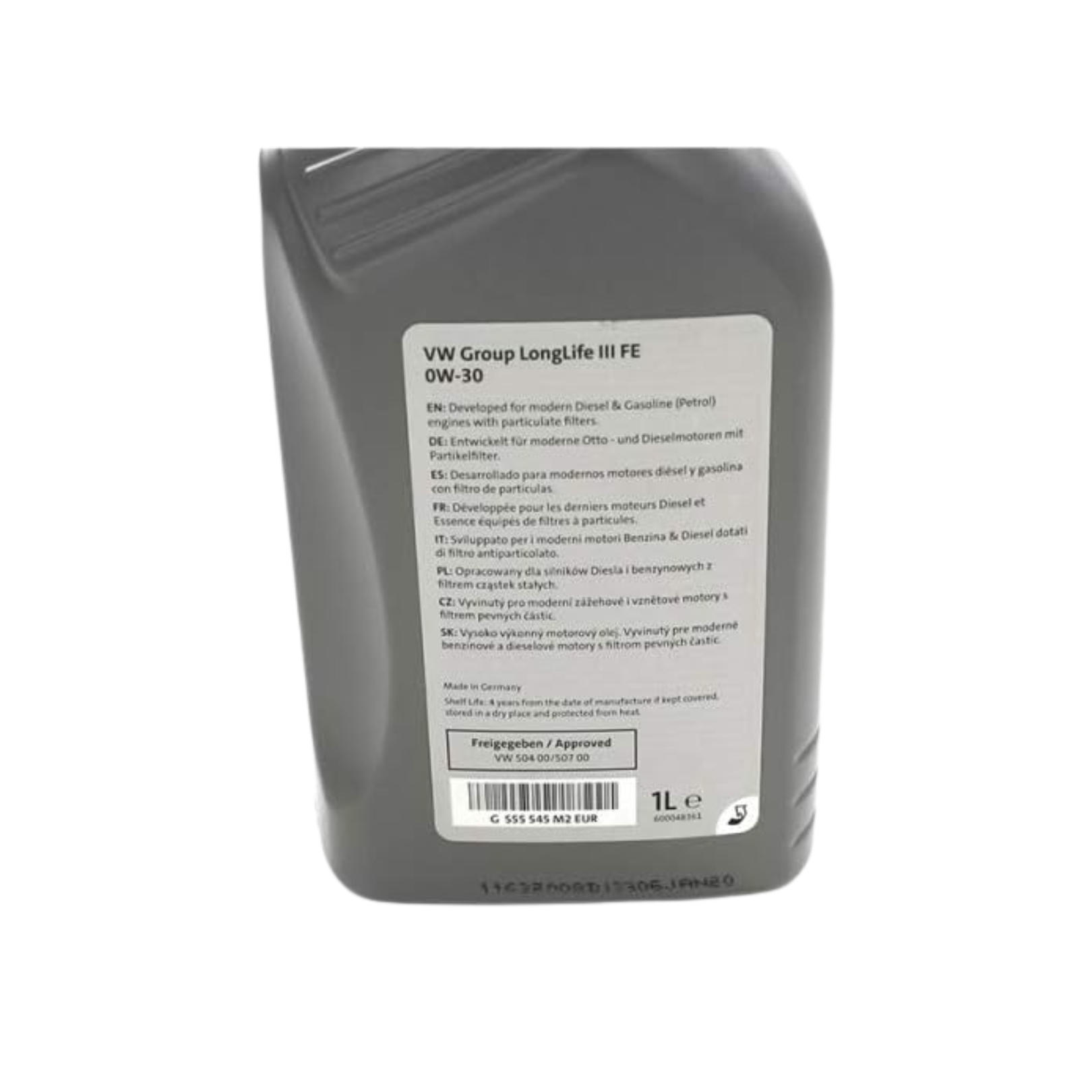 Volkswagen Audi Genuine Engine Oil 1L Longlife III Longlife3 SAE 0W30 VW Standard 50400 50700