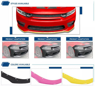 Dodge Charger Front Bumper Lip Guard Yellow Fit for (2015-2023)