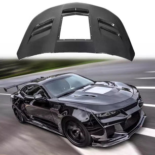 Chevrolet Camaro Real Carbon transparent Front Hood Vented Bonnet for (2016-2021)