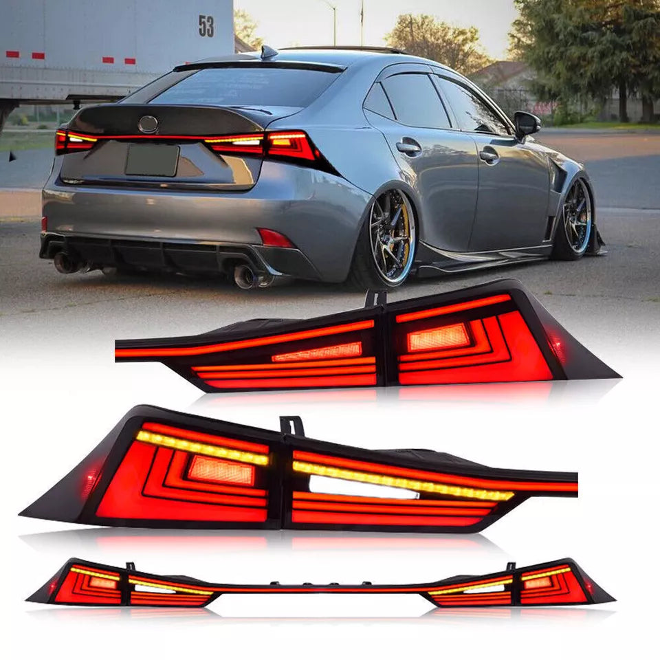 LED Tail Lights Assembly For Lexus IS 250 300 350 500 200t 2014-2021 Rear Lamps