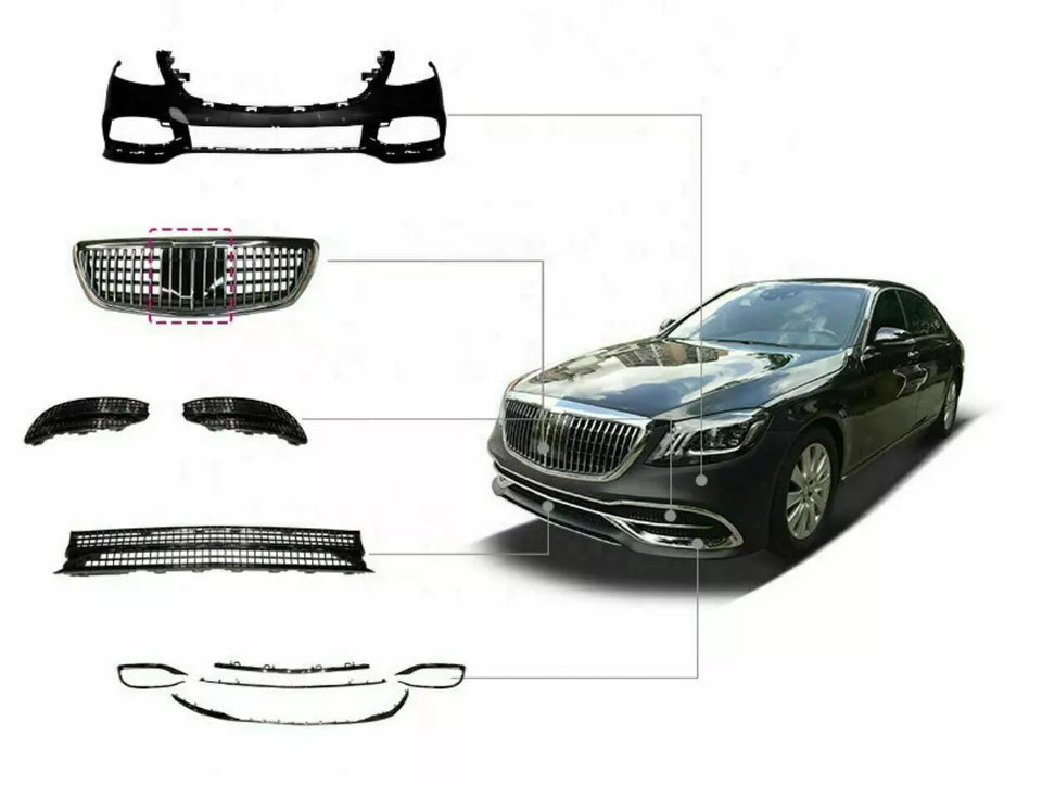 "Maybach Style" Body Kit 14-20 220 S-Class W222 560 Conversion Full S63